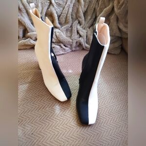 Elegant Black and White Women's Boots